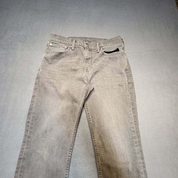 Levi's 511 Jeans Mens 31x28 Gray Slim Straight Distressed Denim Stretch - Picture 2 of 10